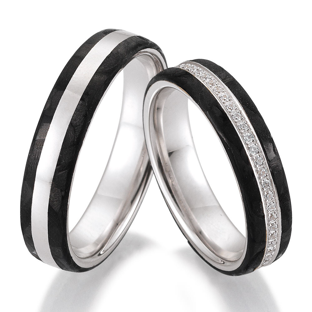 Bicolor Trauringe 49/81458 & 49/81457