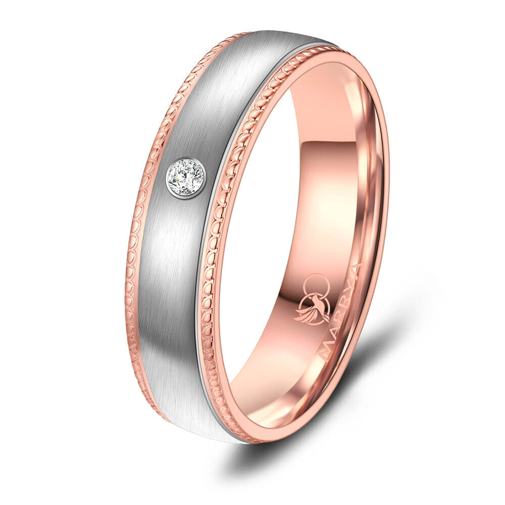 Damenring Titan Rosé Perlfuge Brillant TI42