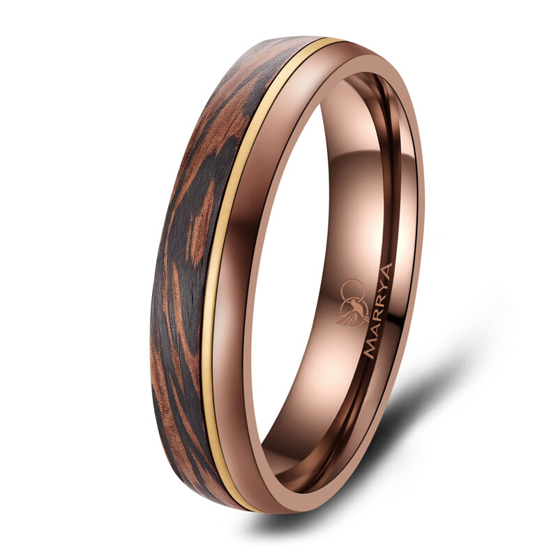 Eheringe Partnerringe Carbon Bronce Gold CB-06