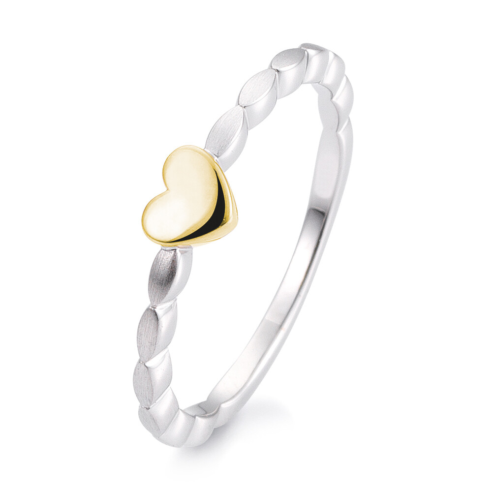 Verlobungsring Herz Weißgold Gelbgold 44/01542