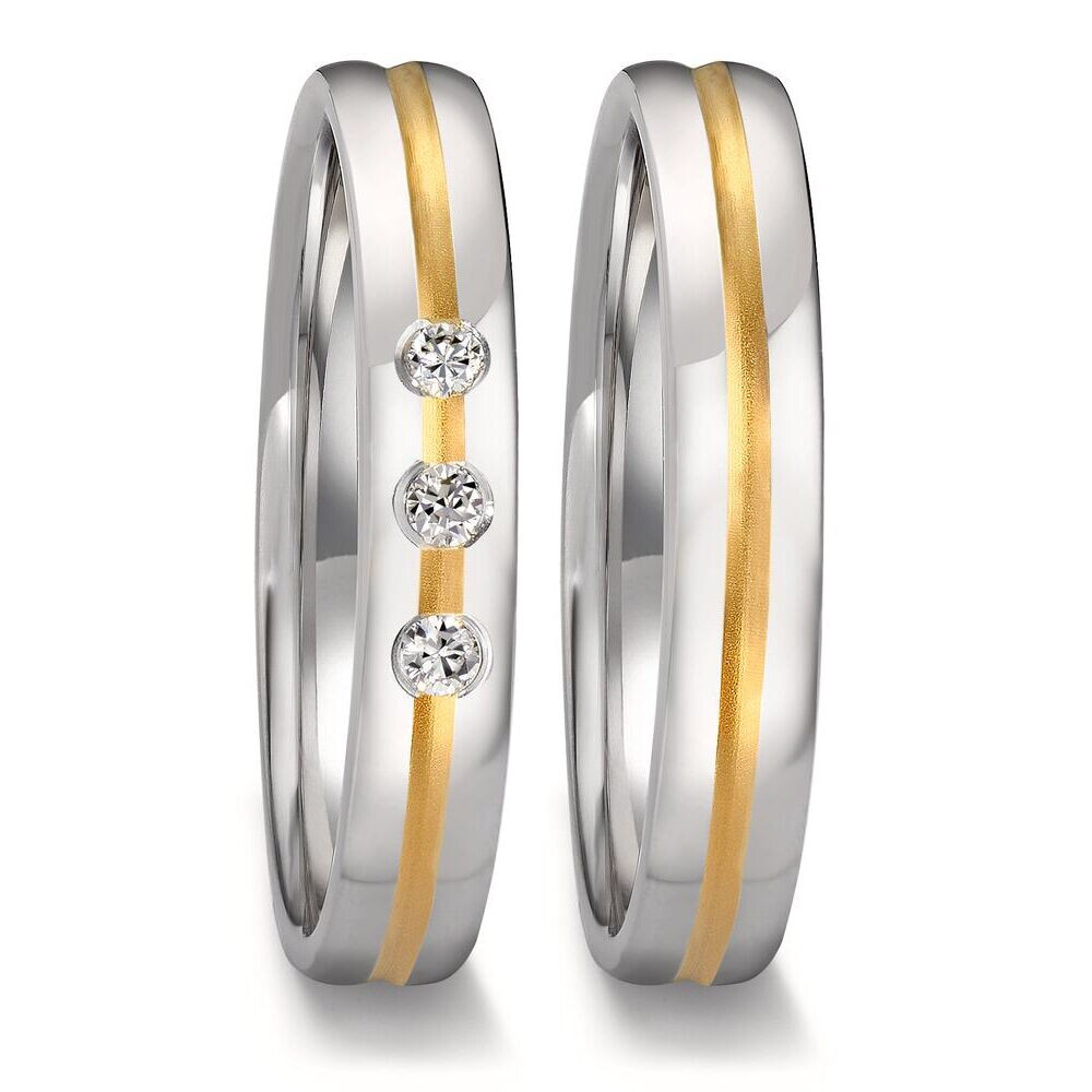 Trauringe Titan Gelbgold 750 Brillant 52696