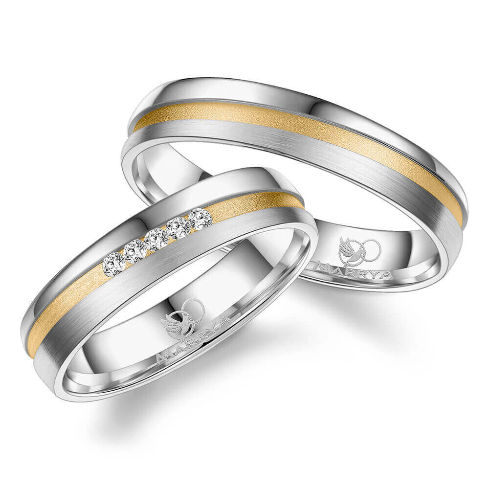 Trauringe Partnerringe Silber 925 Zirkonia SI23