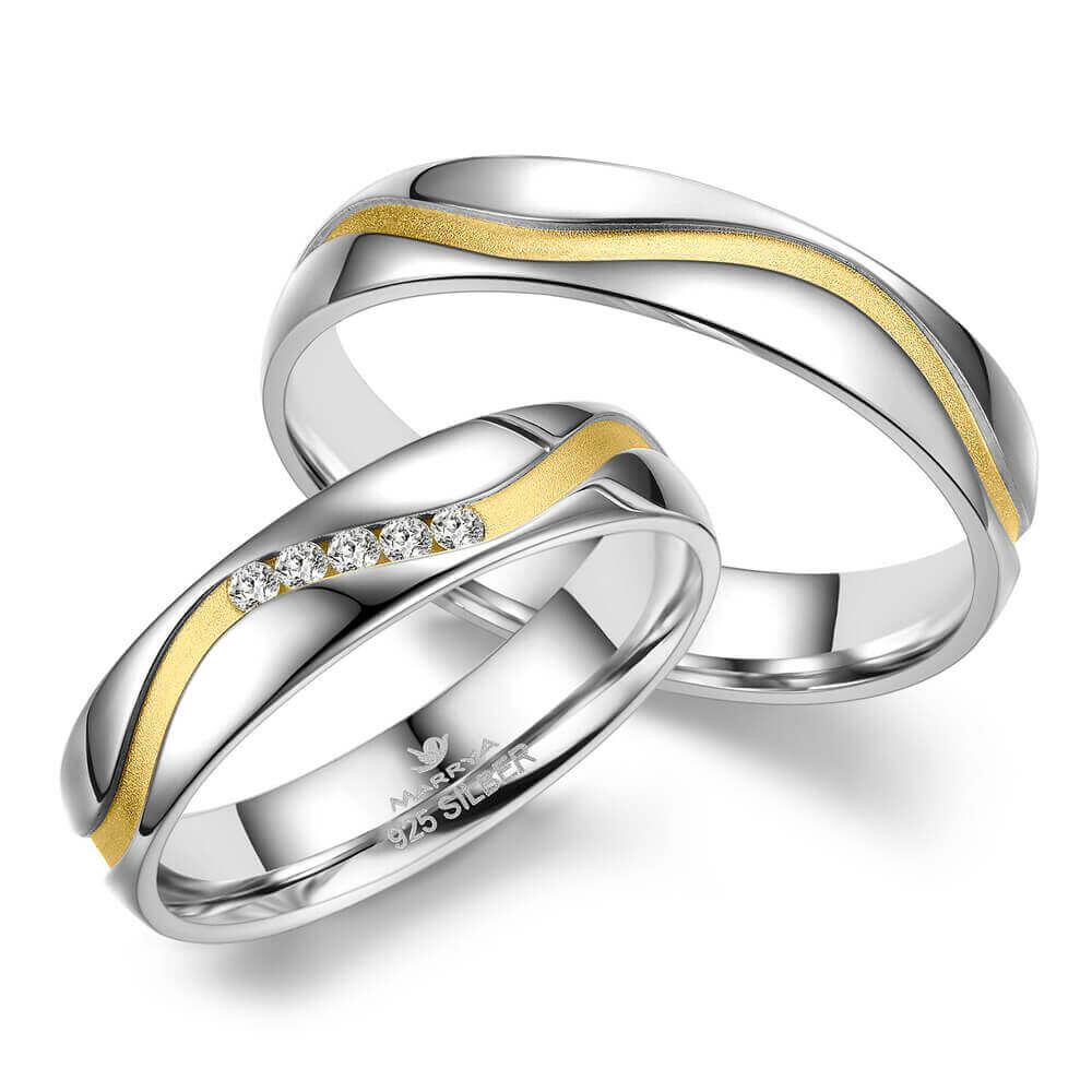 Trauringe Partnerringe Silber 925 Sterling Zirkonia