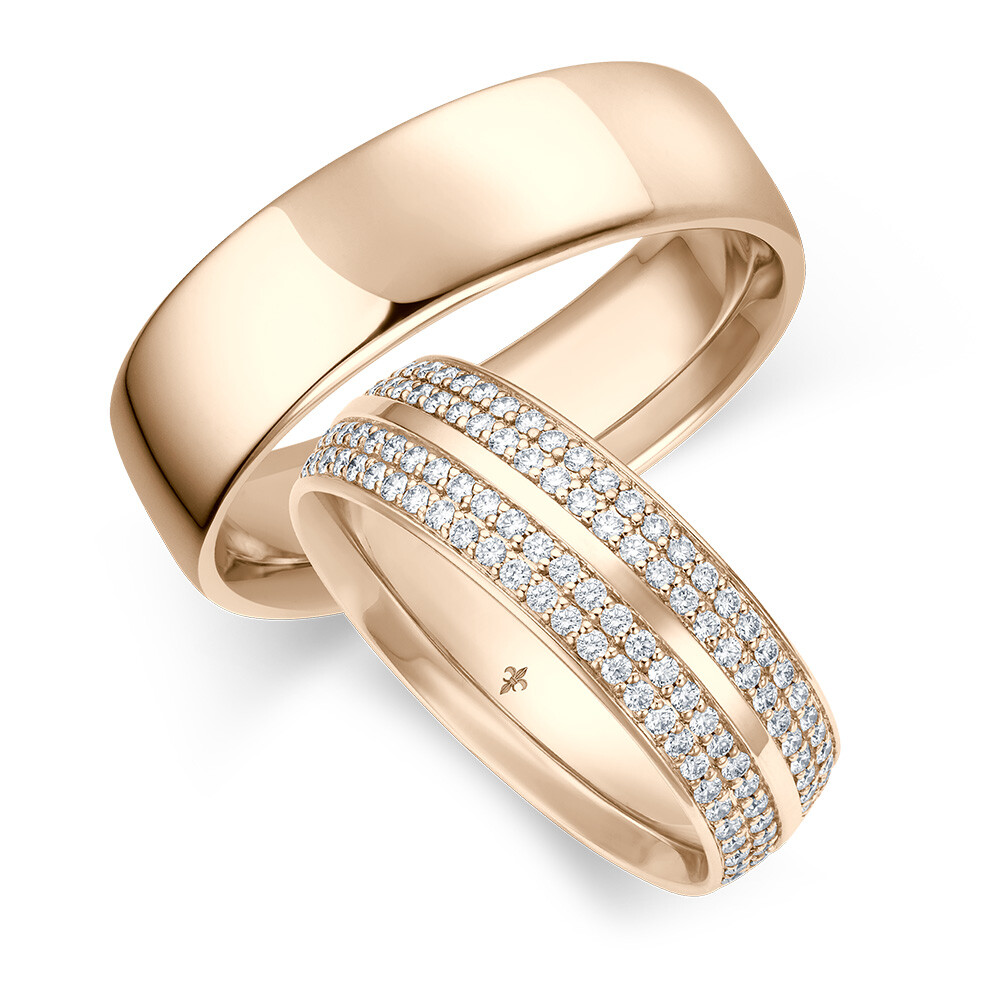Eheringe Inès Roségold TR00103