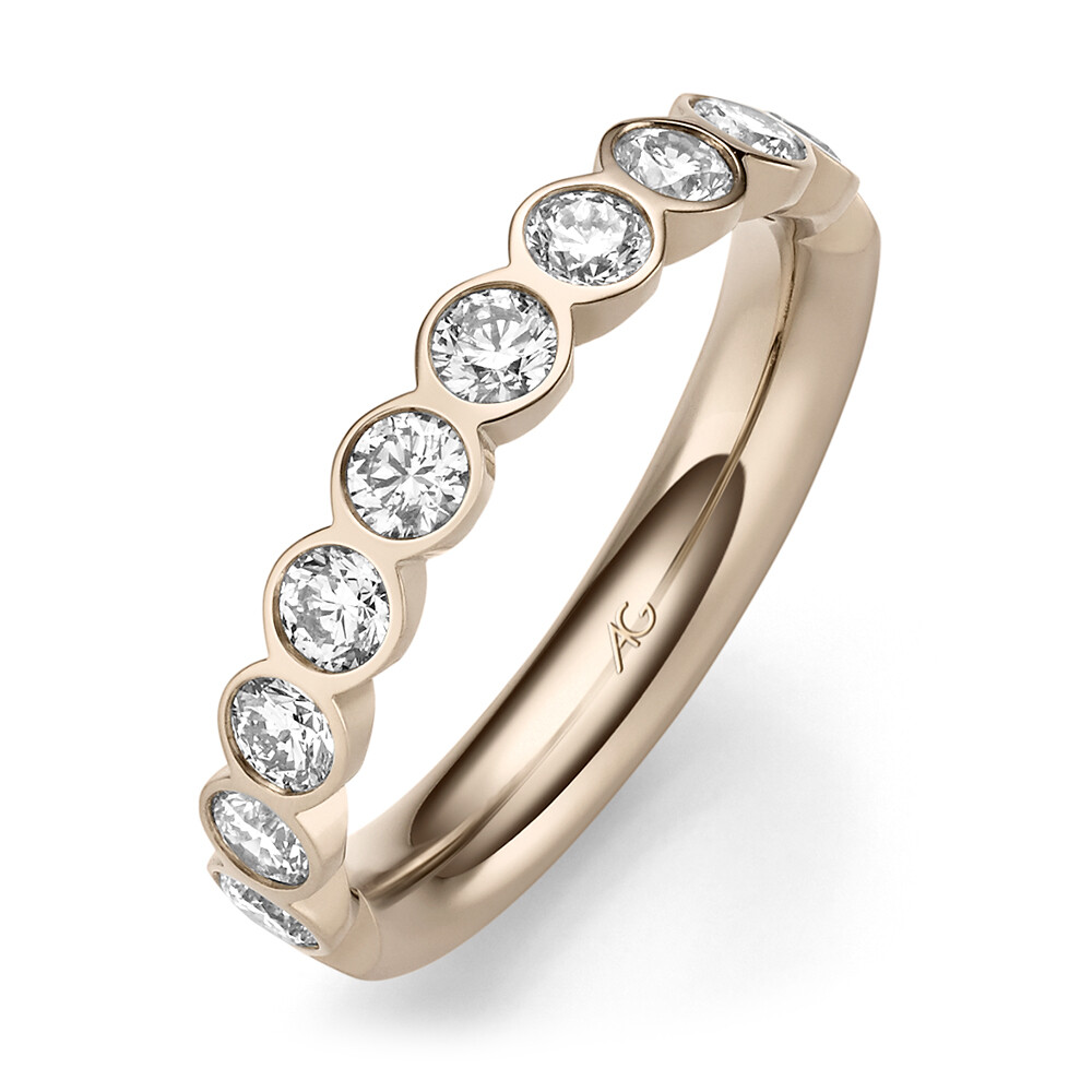 Memoire Ring Haselnussgold Brillant 1,35 ct.