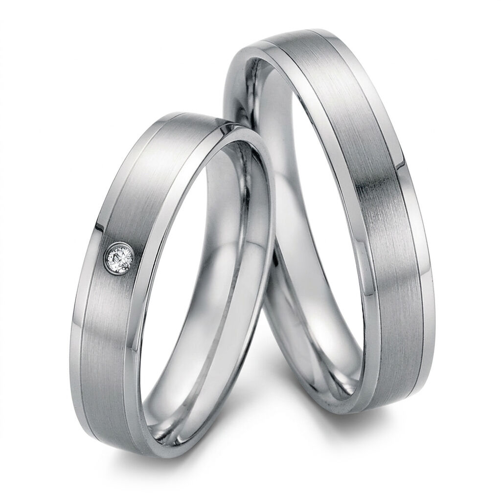 Trauringe Partnerringe Edelstahl Brillant 8802070