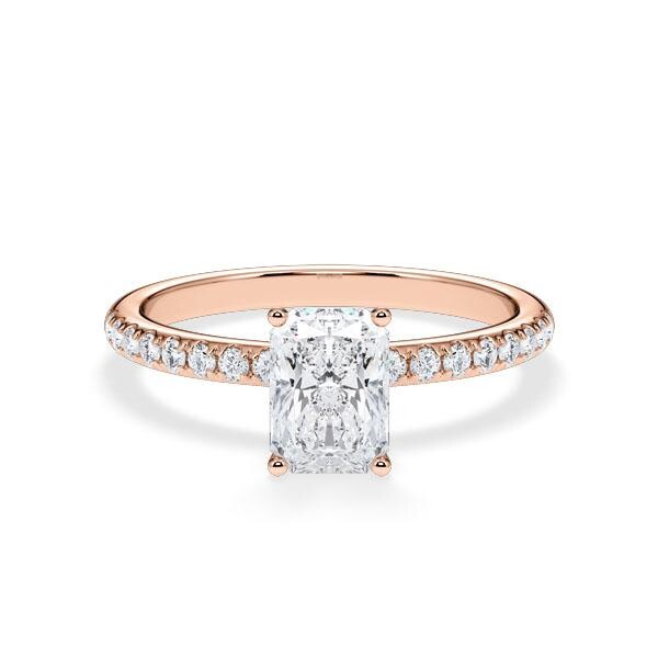 Diamantring Veiled Halo Radiant Rotgold RU-1896