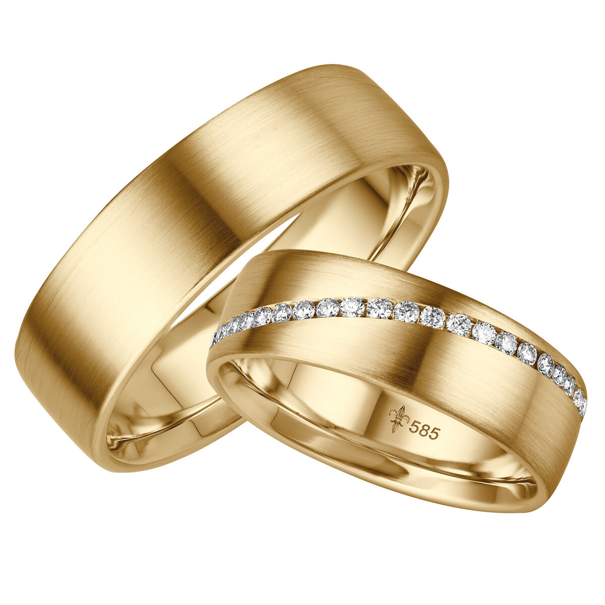 Trauringe Amélie Gelbgold TR-0-00015 & TR-1-00015