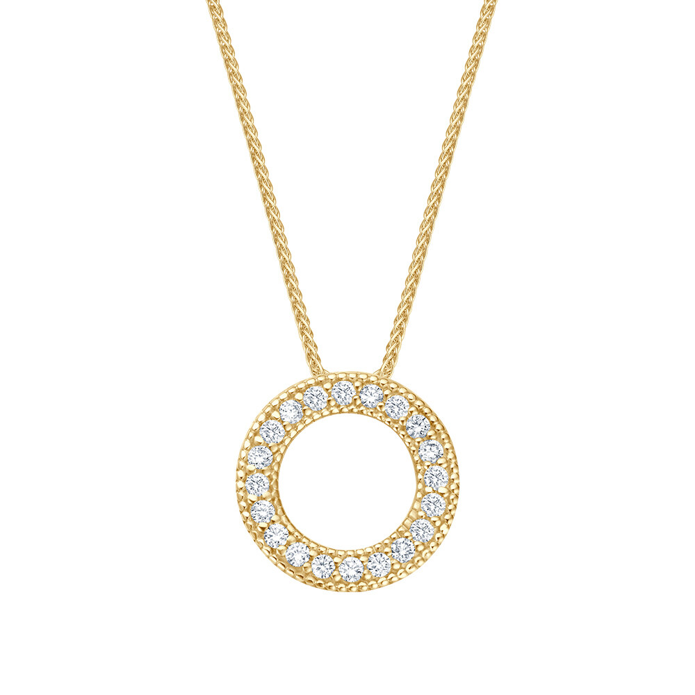 Memoria Zopfkette mit Anhänger Gelbgold