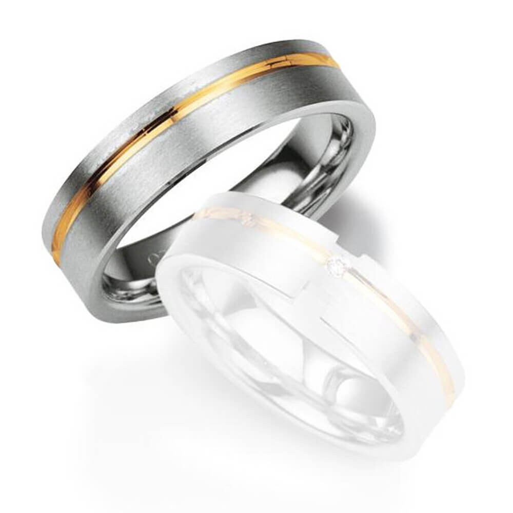 Partnerring Silber 925 & Gold BR4808010