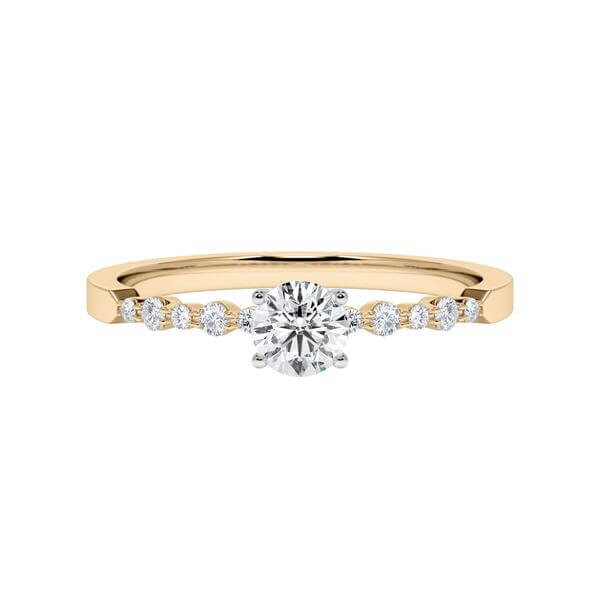 Diamantring Roségold 585 & Platin 950 Brillant zus.0,408ct. tw/si RU-1787