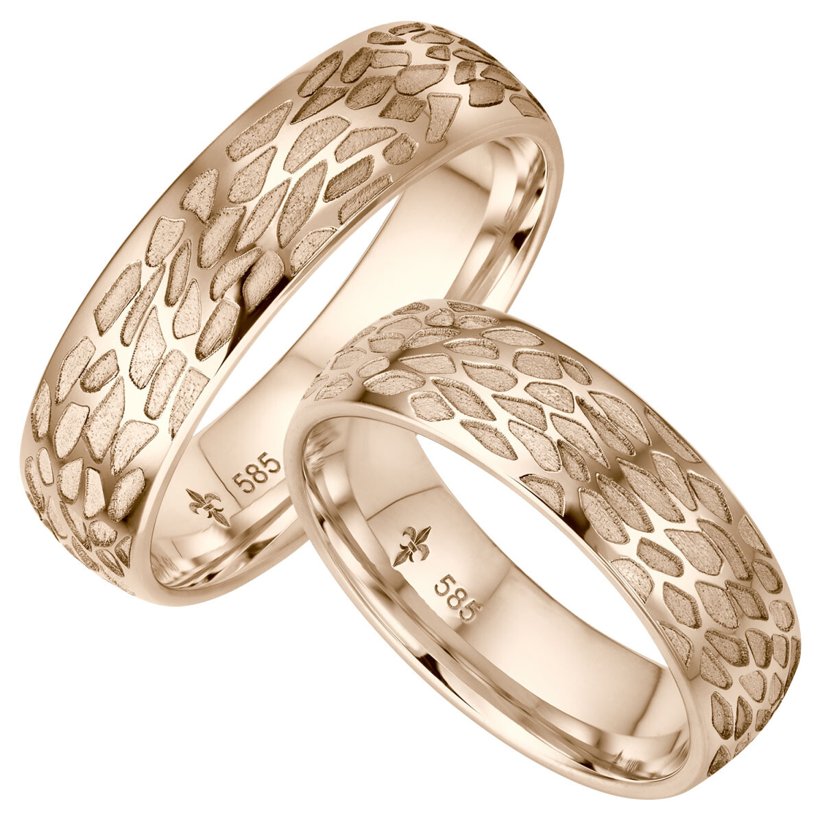 Trauringe Yvette Roségold TR-0-00044 & TR-1-00044