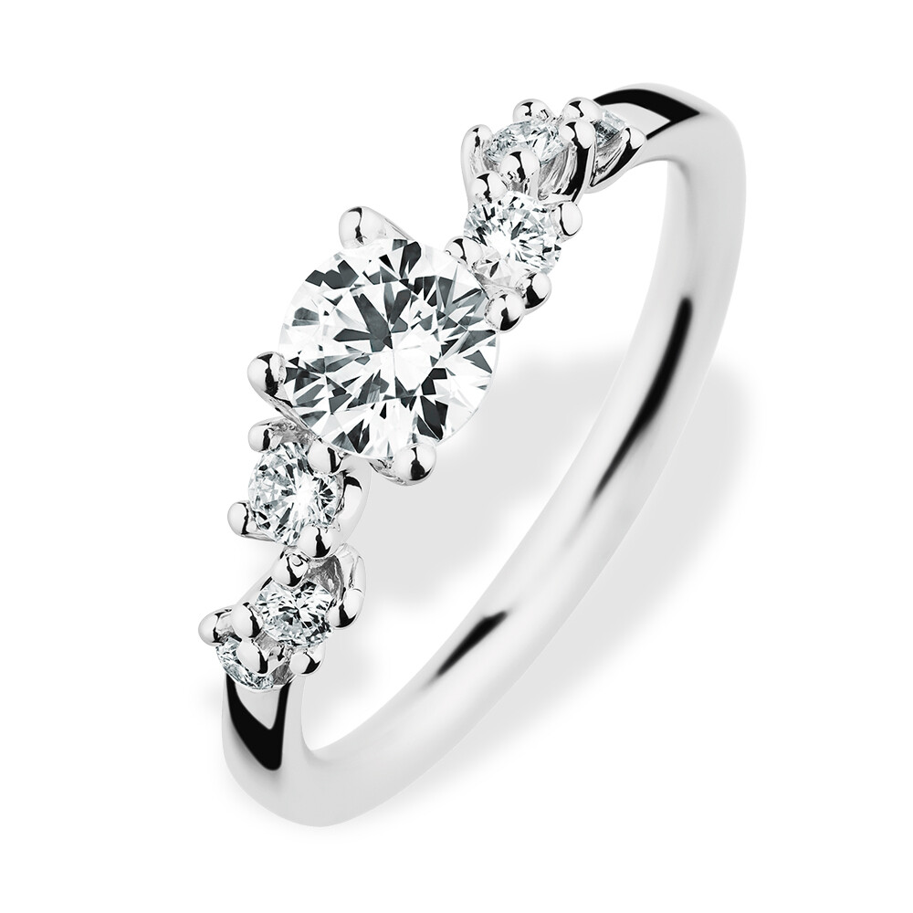 Verlobungsring Weißgold Halbkaräter Diamant CB0144170