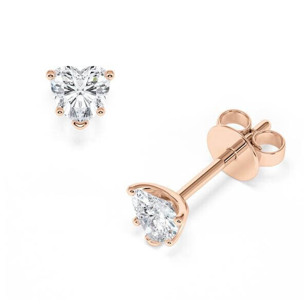 Ohrstecker Rotgold 585 Lab-Grown Diamant zus. 1,000 ct, RU-1776-27