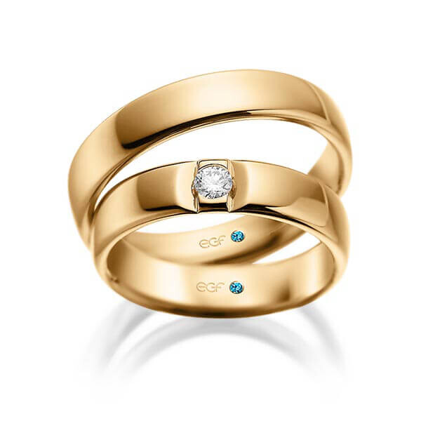 Trauringe Roségold Brillant F-1089-3