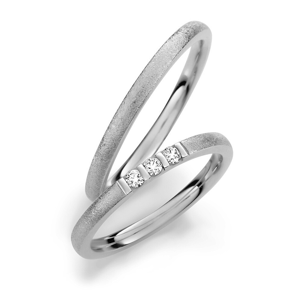 Trauringe Platin Brillant 0,090 ct.