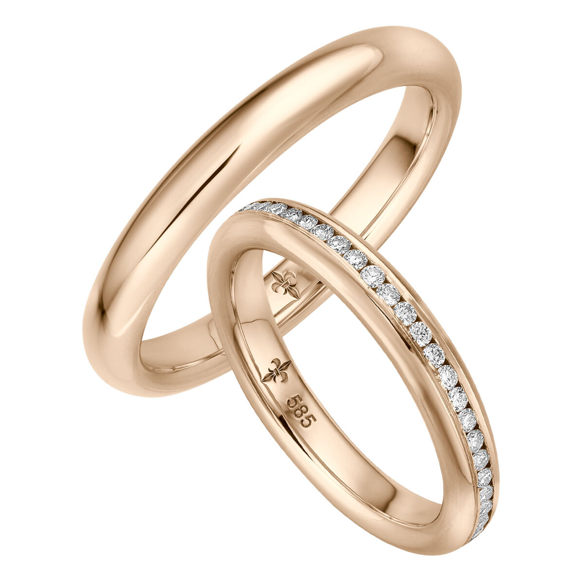 Trauringe Joséphine Roségold TR-0-00025 & TR-1-00025