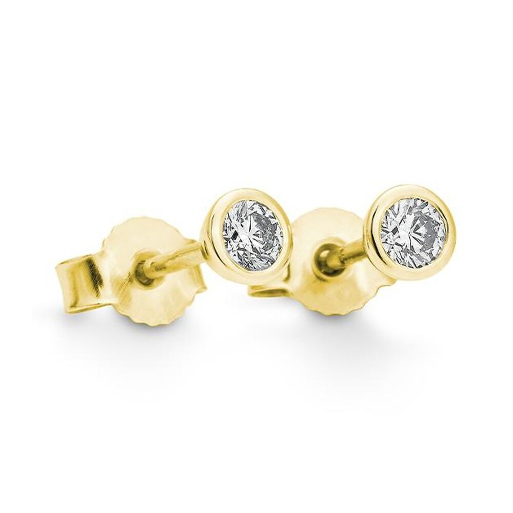 Ohrstecker Zarge Gelbgold Brillant BR242-4