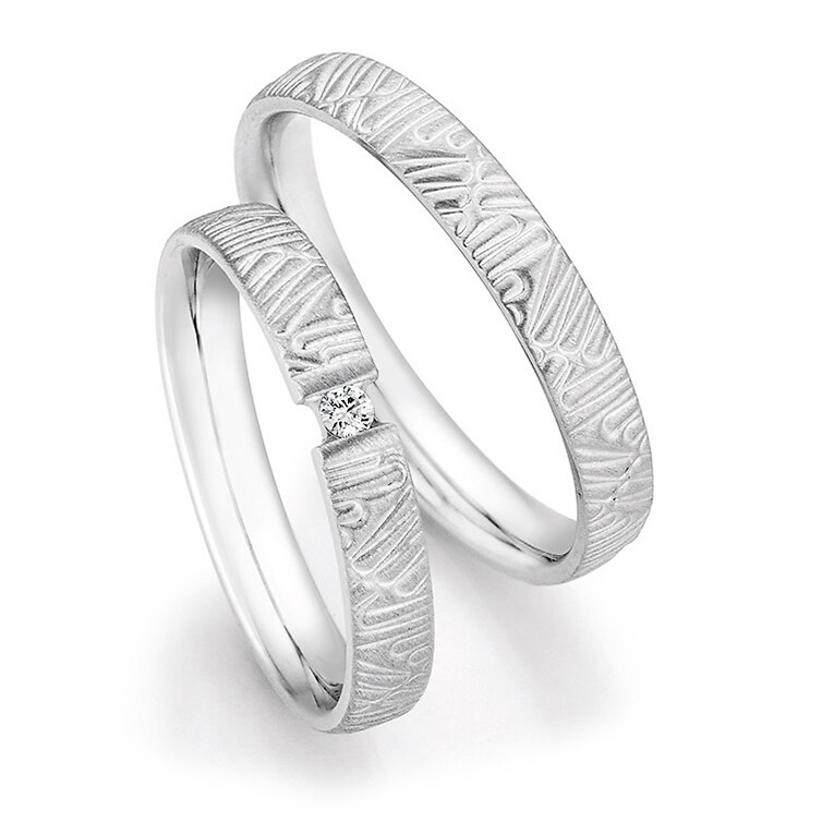Eheringe Silber 925 Legends mit Struktur 55/33070 & 55/33080