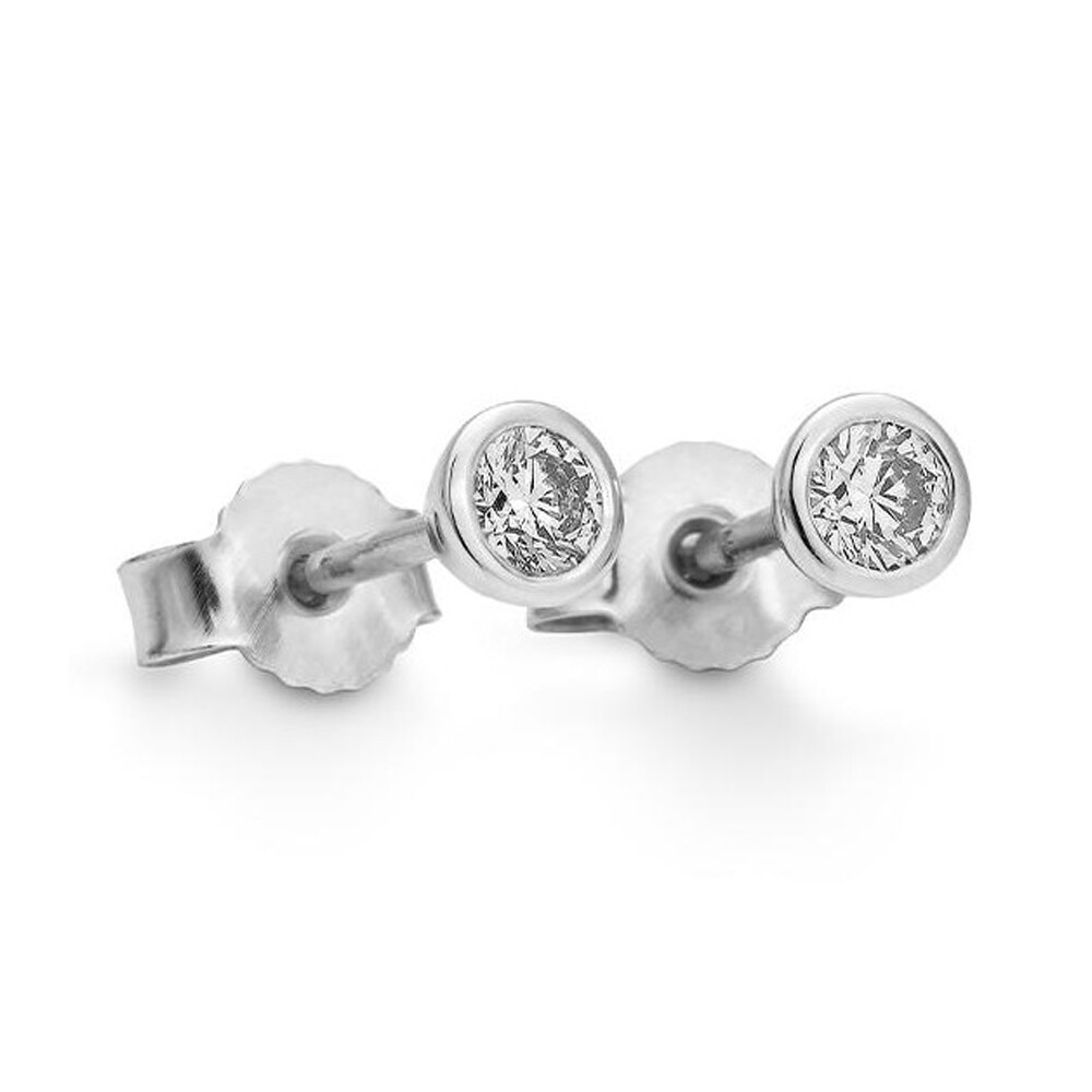 Ohrstecker Zarge Weißgold Brillant BR242-4