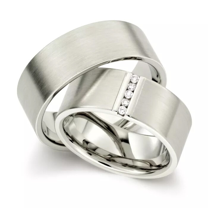 Trauringe Weißgold Brillant 70095