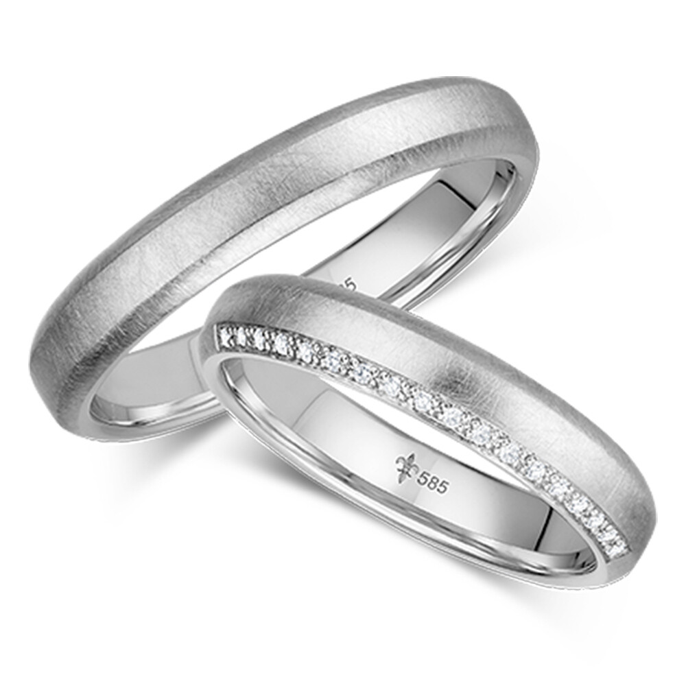 Trauringe Océane Weißgold Brillant TR-0/TR-1-00078