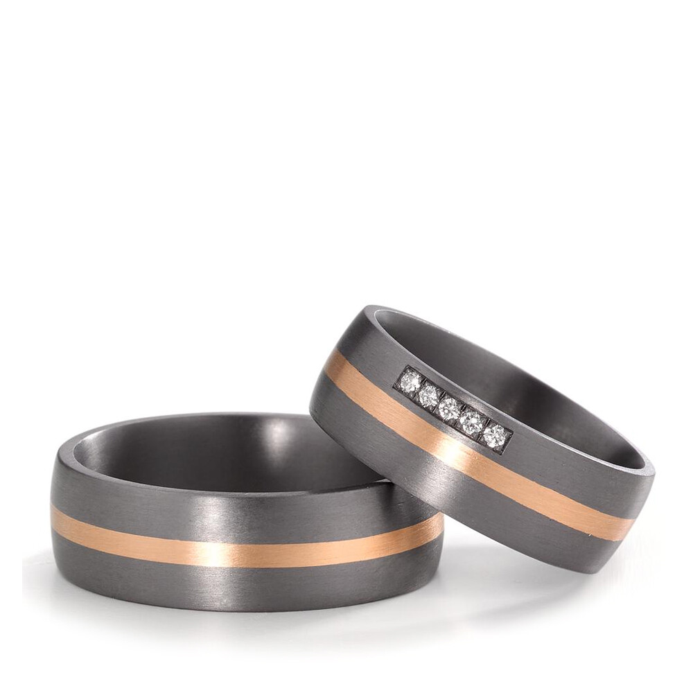 Eheringe aus Tantal & Rotgold 585 TNO59616