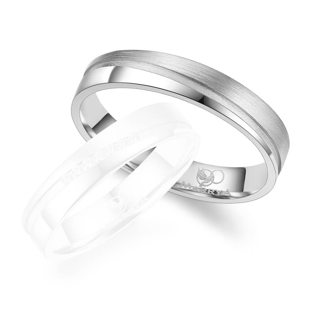 Trauring Partnerring Silber & Gold HSGC10