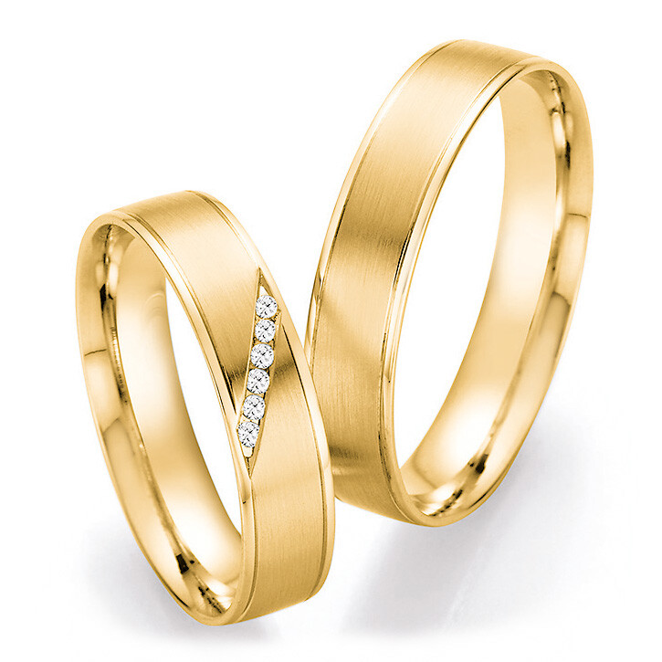 Trauringe Gelbgold Brillant CR 66/41130 & 66/41140