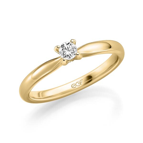 Verlobungsring Gelbgold Solitär 0.150 ct. Brillant 1277