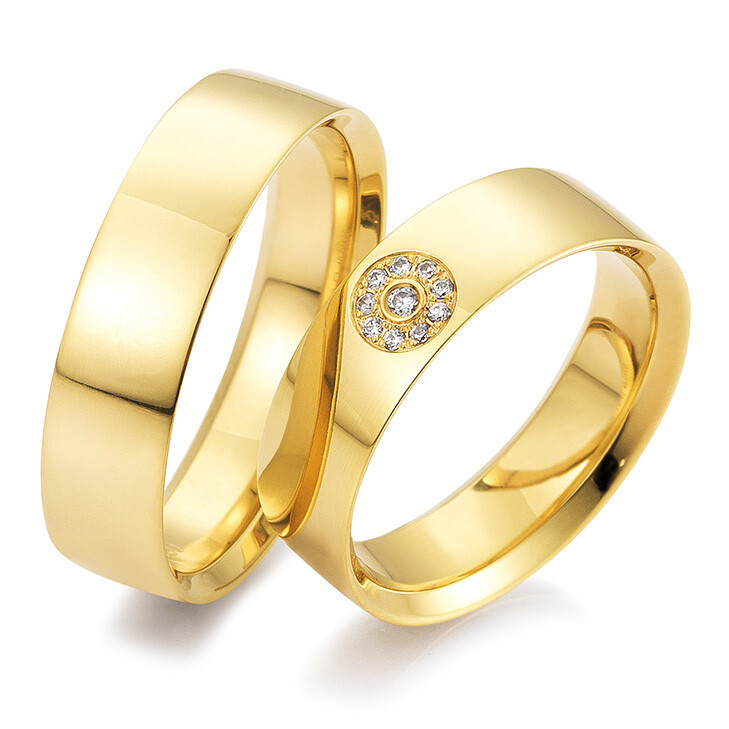 Trauringe Gelbgold Joy 48/04529 & 48/04530 Eheringe