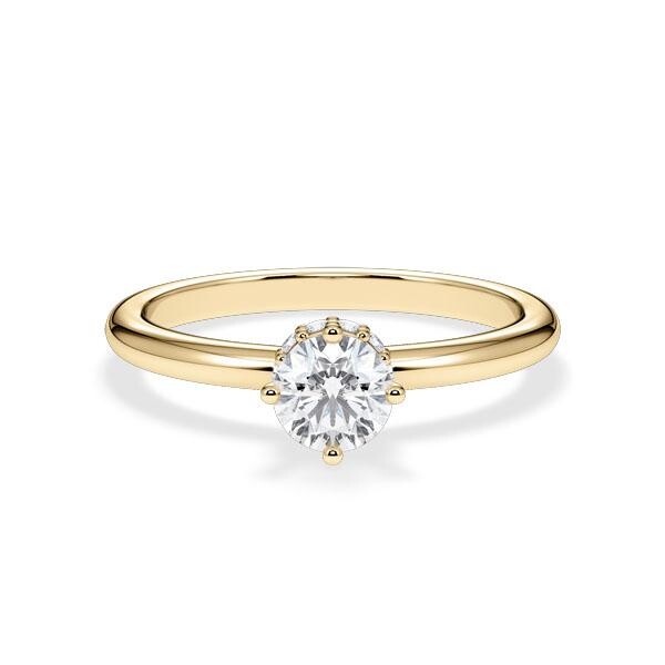 Verlobungsring Classic Hidden Halo Lab-Grown Brillant Gelbgold Rubin RU-1897
