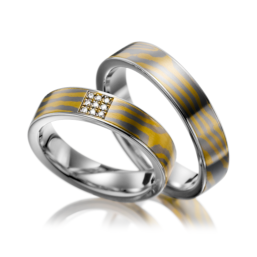 Trauringe Mokume Gane F-1100-4