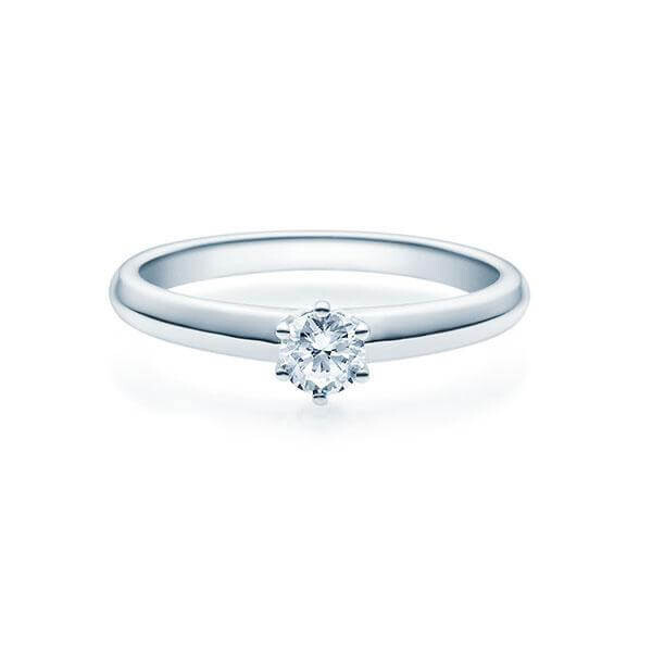 Verlobungsring Solitär 6er Krappe 18003 Silber RU-1508