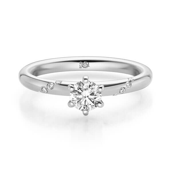 Diamantring Graugold dunkel 375 zus. 0,440 ct, tw,si Brillant RU-1718-6