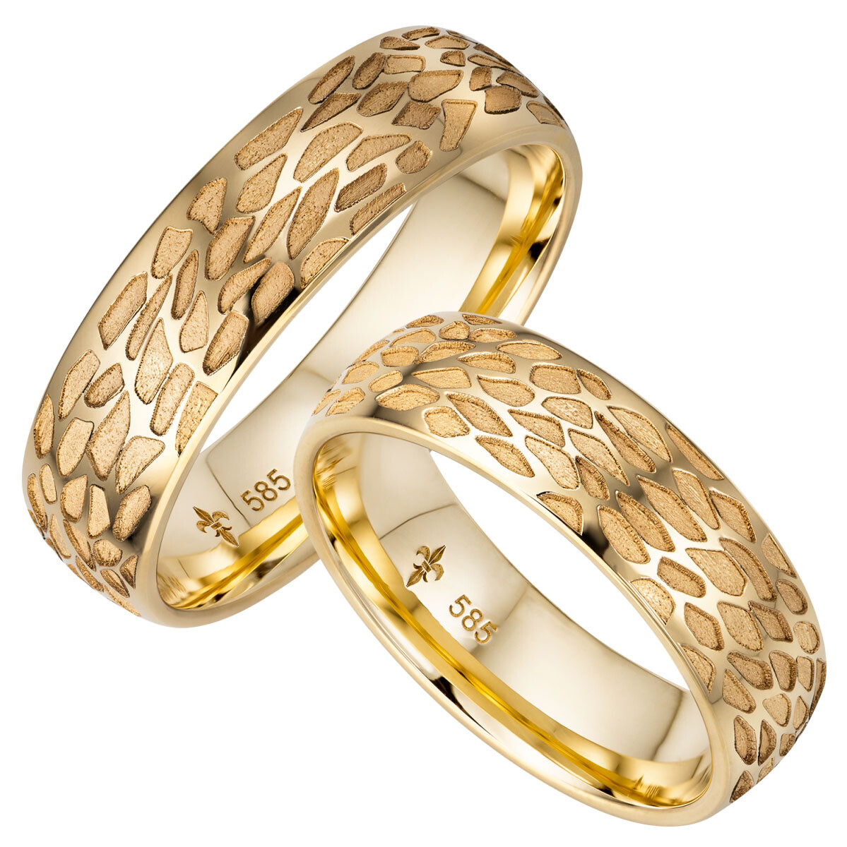 Trauringe Yvette Gelbgold TR-0-00044 & TR-1-00044