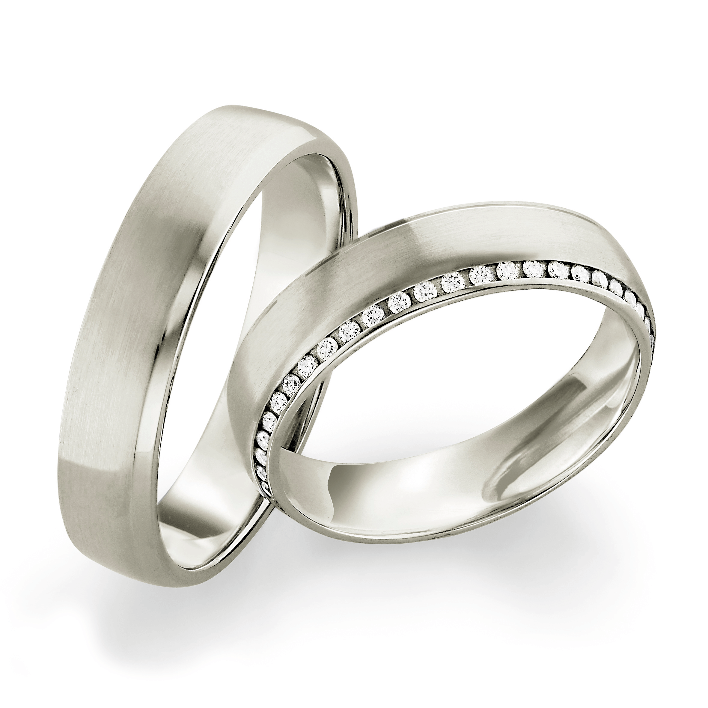 Trauringe Weißgold Brillant 70248