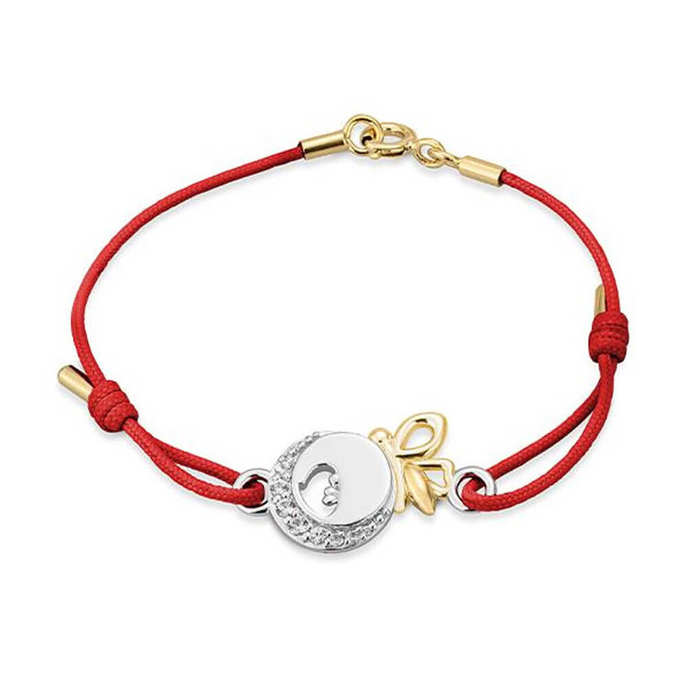 Armreif Kids Biene Silber vergoldet Safir