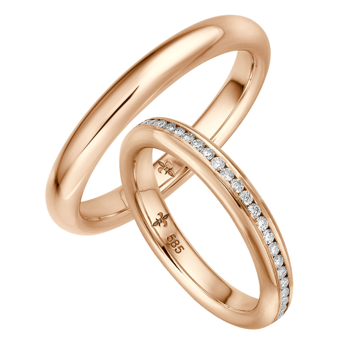 Trauringe Joséphine Rotgold TR-0-00025 & TR-1-00025