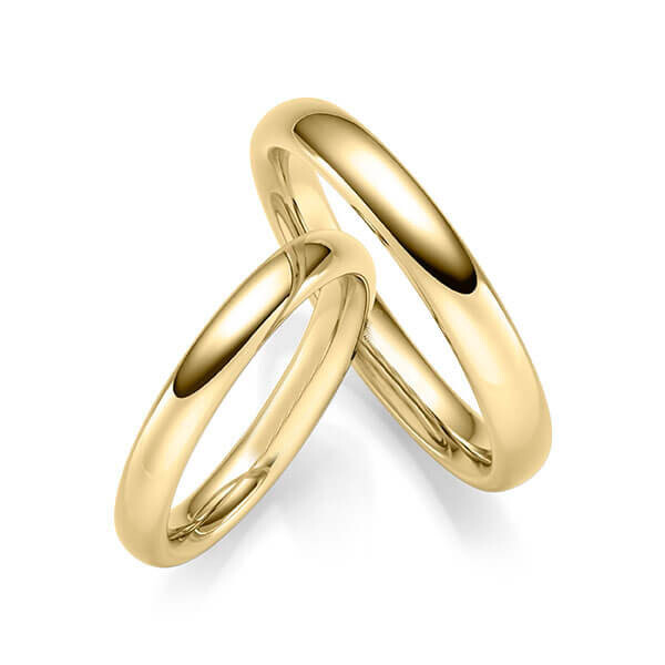 Trauringe ohne Diamanten Gelbgold RU-1750