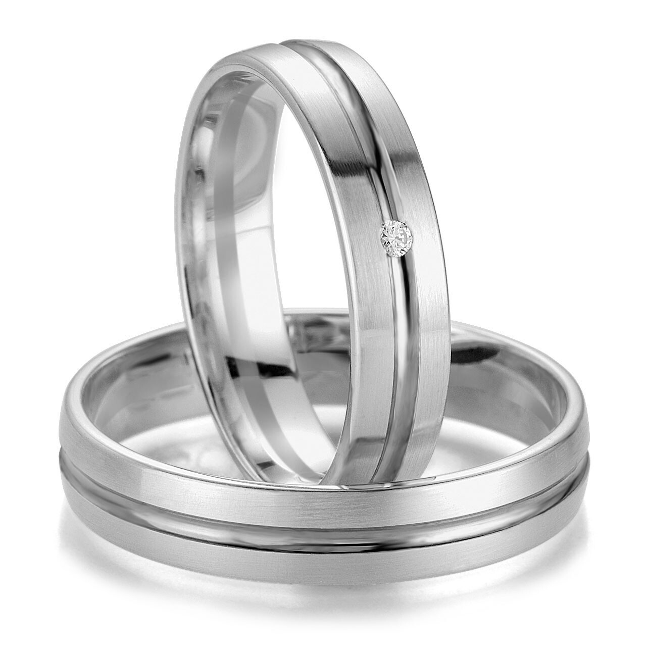 Trauringe Weißgold SmartLine 48/07055 & 48/07056