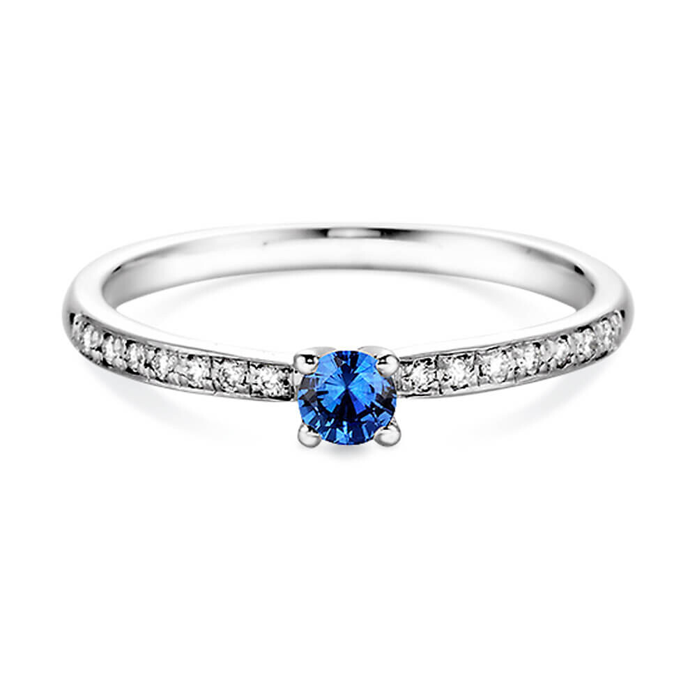 Verlobungsring Saphir Diamant Weißgold DT26964F