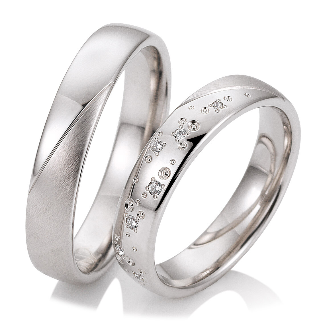 Trauringe Weißgold 49/81701 & 49/81702