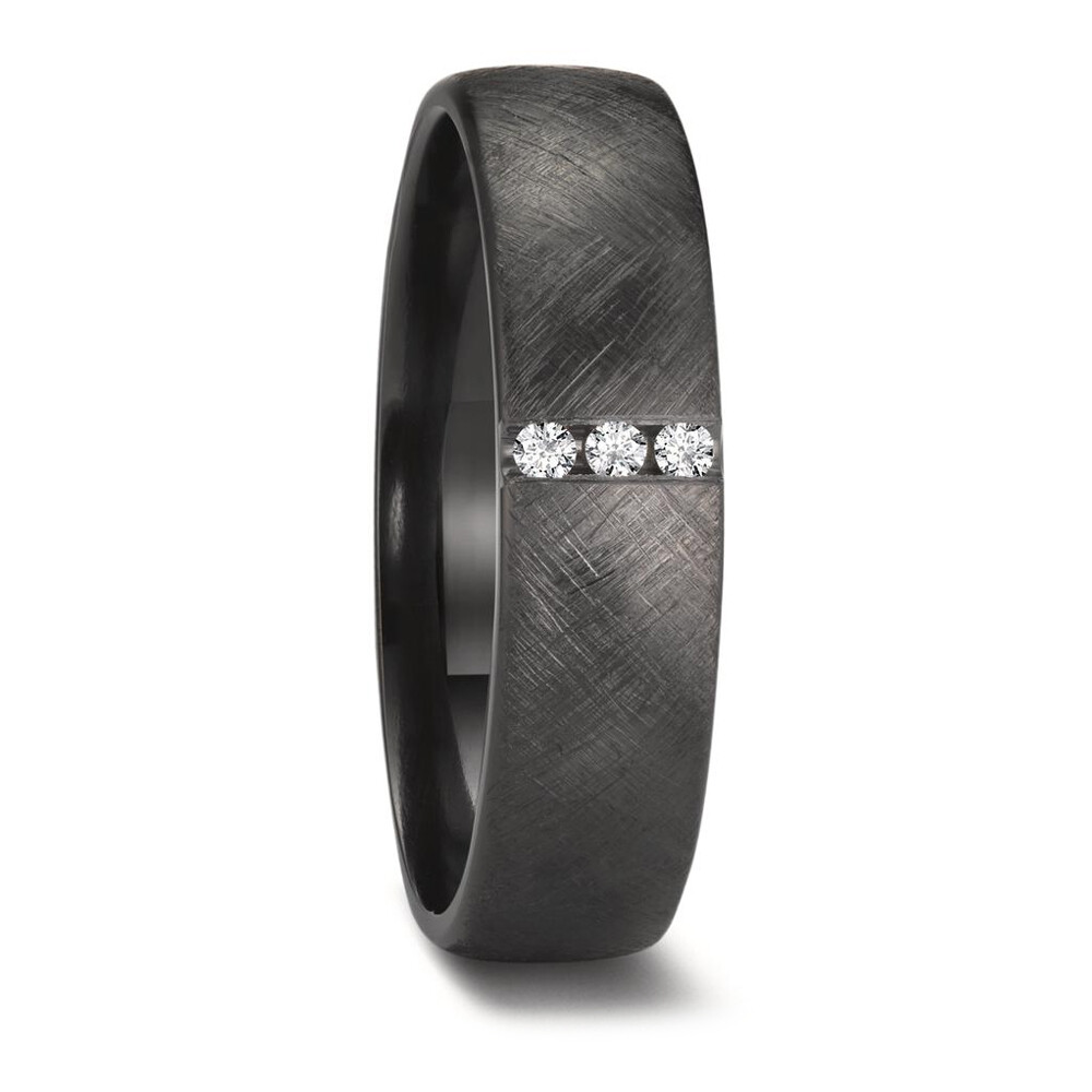 Ring aus Zirkonium 3 Brillanten TF52700