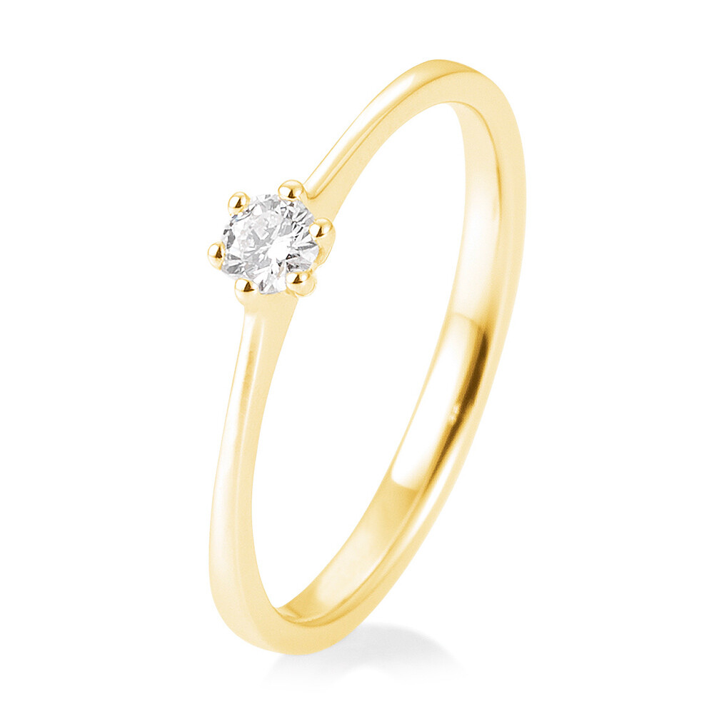 Verlobungsring Solitär 6er Krappe BR169-6 Gelbgold