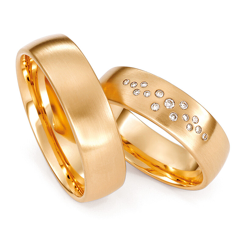 Trauringe Roségold Brillant 30217