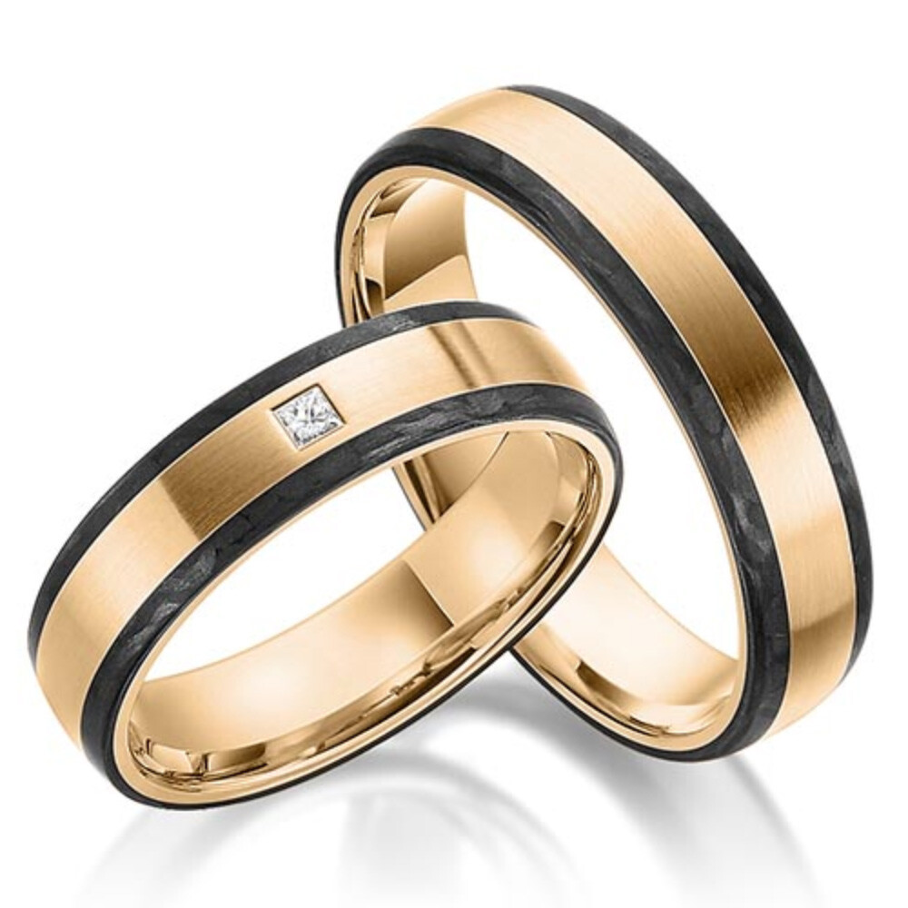 Trauringe Carbon & Roségold SC-1190-1