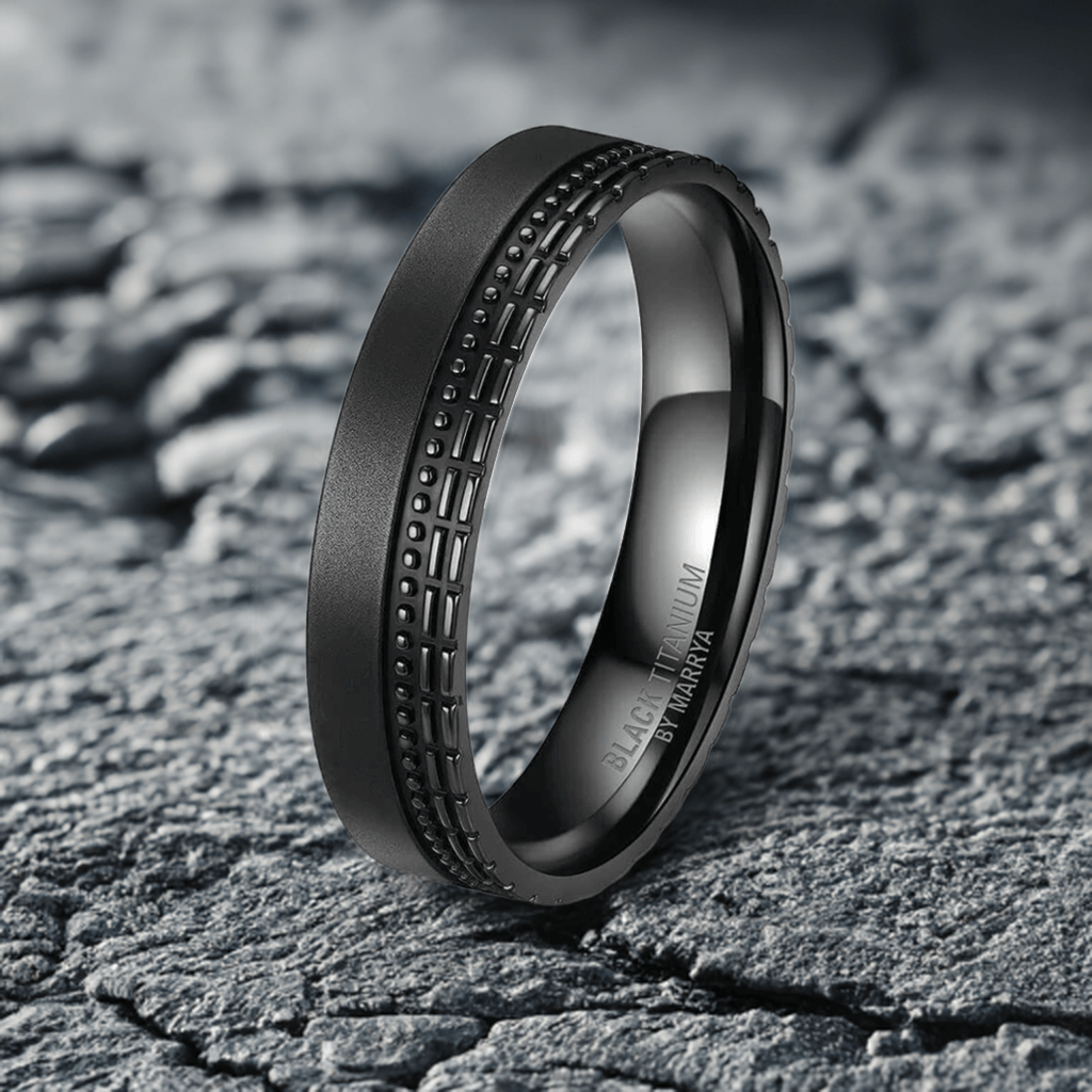 Herrenring Black Titanium BT10