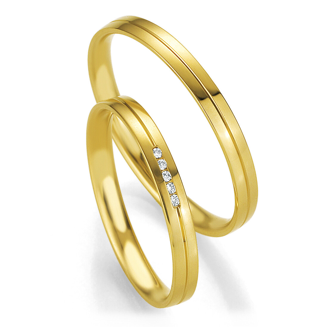 Trauringe Gelbgold Basic Slim BR 48/04327 & 48/04328