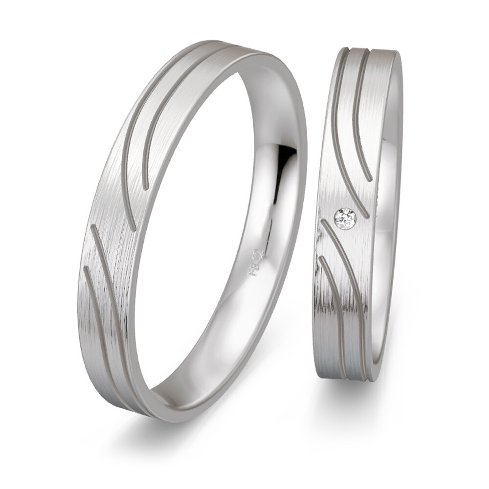 Trauringe Palladium Brillant 0,010 ct.